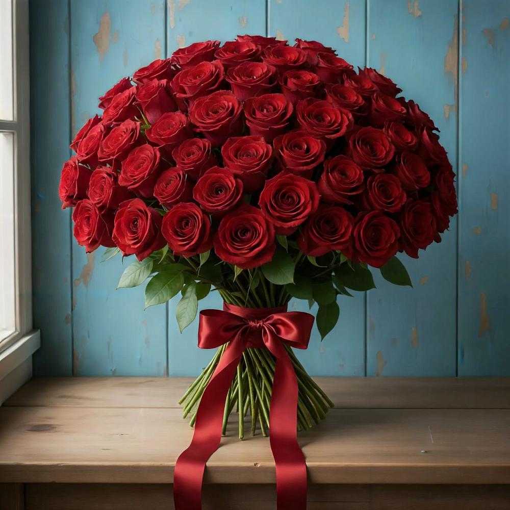 Букет Красные розы Блэк Меджик в Орлове Кировская область