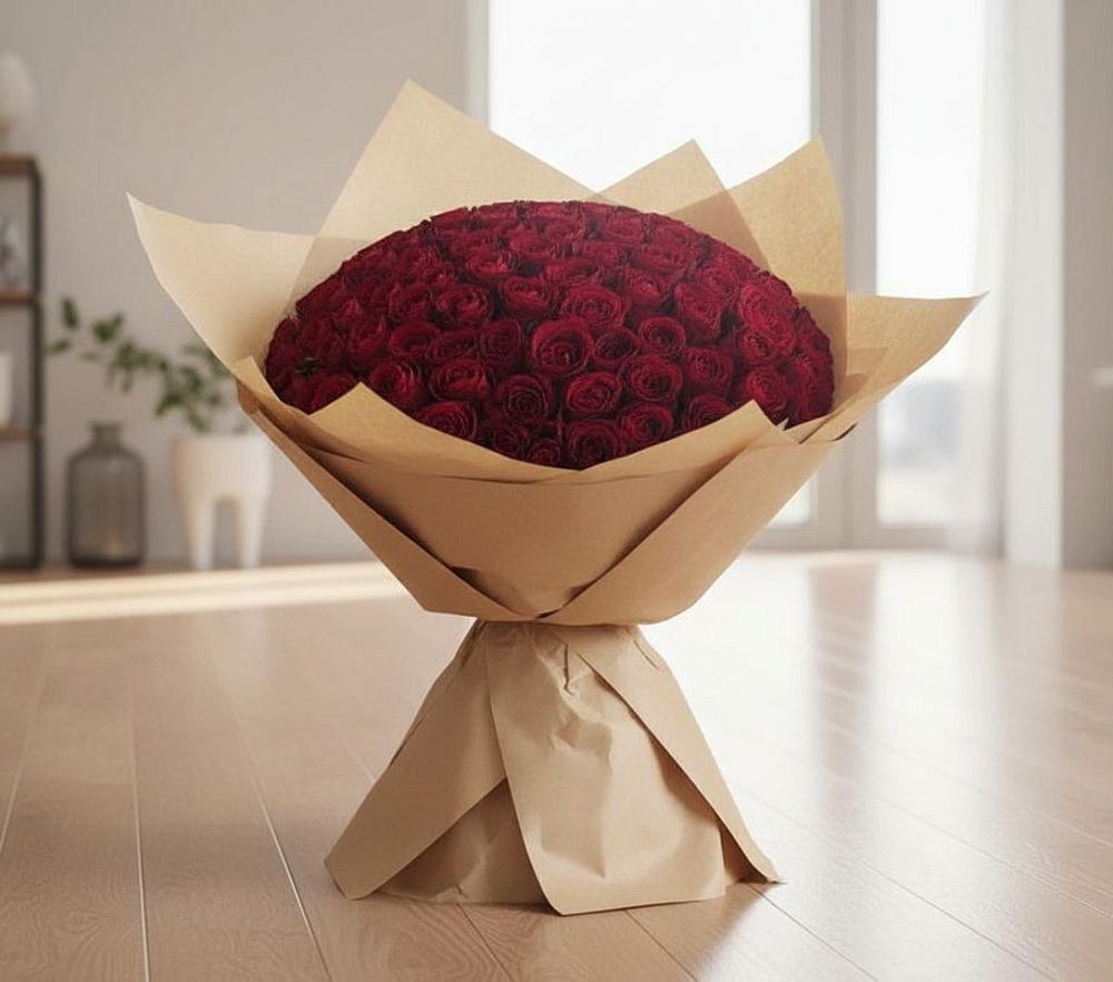 Букет 101 Красная роза в Орлове Кировская область