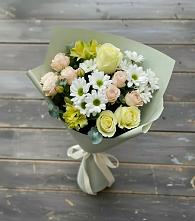 Букет цветов из:  Альстромерии, Розы и Хризантемы в Орлове Кировская область
