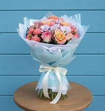 Букет цветов из:  Хризантемы и Розы в Орлове Кировская область